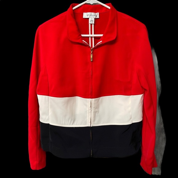 St. John red/black ivory jacket size S - Picture 11 of 15
